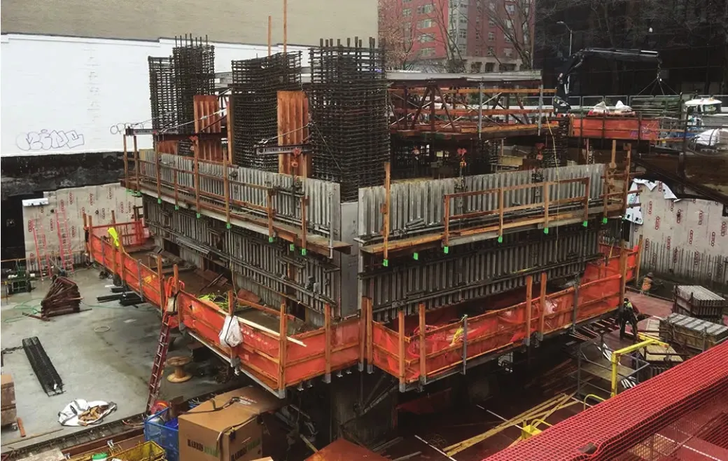 Optimized formwork solutions on construction site
